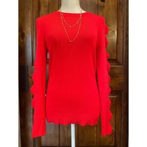 Ted Baker Women’s Yonoh Cutout Bow-Sleeve Sweater in Red size 8